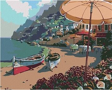 Diamondi – PRAMICE NA PLÁŽI, 40 × 50 cm, bez rámu a bez napnutia plátna