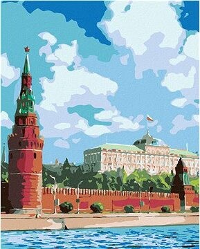 Diamondi – Diamantové maľovanie – MOSKOVSKÝ KREMEĽ, 40 × 50 cm, bez rámu a bez napnutia plátna