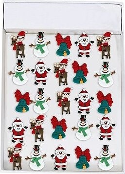 Guirma Sada svíticích led prstýnků - mix Vánoce 25 ks