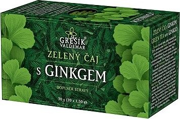 Grešík Valdemar Zelený čaj s ginkgem 20 × 1,5 g n.s.