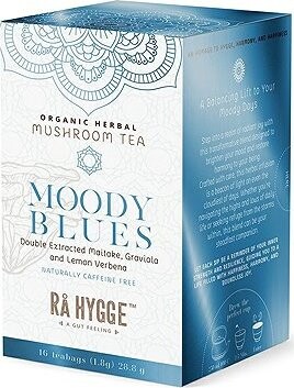 Ra Hygge BIO Moody Blues bylinný čaj s Maitake 16 ks