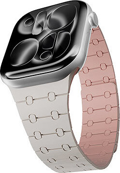 Epico Magnetic+ Silicone pre Apple Watch SE (40 mm)/Series 1-11 (38/40/41/42 mm) – biely