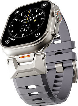 Epico FKM Rubber Pro pre Apple Watch SE/Series 1-11/Ultra, (42/44/45/46/49 mm) – sivý