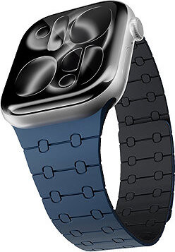 Epico Magnetic+ Silicone pre Apple Watch SE/Series 1-11/Ultra, (42/44/45/46/49 mm) – modrý