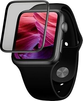 FIXED 3D Full-Cover s aplikátorom pre Apple Watch 40 mm čierne