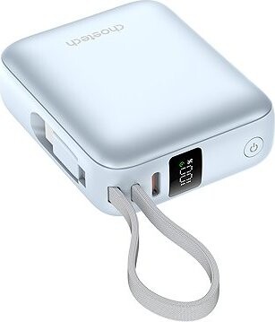 Choetech Mini 35 W 10000 mAh Power Bank with USB-C input/output Cable – blue