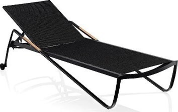 KETTLER Hliníkové lehátko DIAMOND s teakovými područkami, antracit/antracit