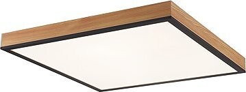Eurakles Přisazené stmívatelné LED svítidlo Wood, 40 W, 3000 lm, 45 × 45 cm