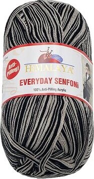 BELLATEX sro Priadza Everyday Senfoni 100 g - 71028-47 čierna, béžová