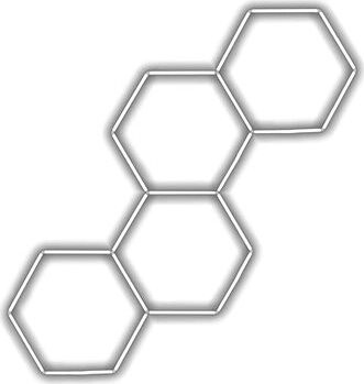 Escape6 Kompletné LED hexagónové svietidlo biele 6500 K, rozmery 4 elementy 166 × 288 cm