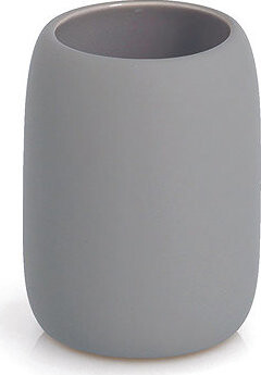 ZELLER Kelímek na kartáčky keramický šedý 8,4 × 10,8 cm