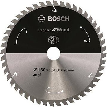 Bosch Pílový kotúč Standard for Wood pre akumulátorové píly 160 × 1,5/1 × 20 T48 2.608.837.678