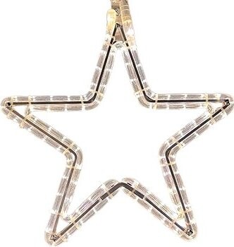 DECOLED LED svetelný motív hviezda, 40 cm, teplá biela – biely kábel