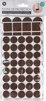 DOCHTMANN Sada filcových podložek hnědá 104 ks