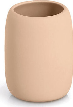 ZELLER Kelímek na kartáčky keramický světle béžový 8,4 × 10,8 cm