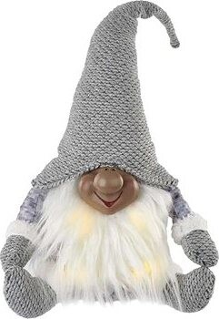 EMOS LED vianočný škriatok, 35 cm, 3× AA, vnútorný, teplá biela