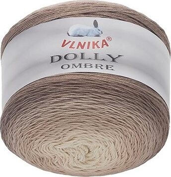 VLNIKA Dolly Ombre 250 g, 312 hnedá, béžová, biela