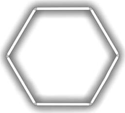 Escape6 Kompletné LED hexagónové svietidlo biele 4500 K, rozmery 1 element 97 × 84 cm