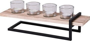 DOCHTMANN Svietnik 40 × 12 × 13 cm na 4 sviečky, drevo/sklo/kov