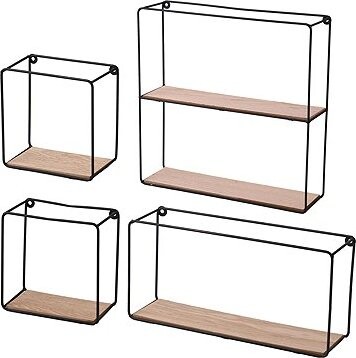 DOCHTMANN Sada nástenných políc, 4 ks, čierna