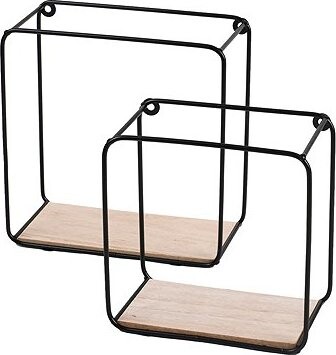DOCHTMANN Sada nástenných políc, 2 ks, čierna