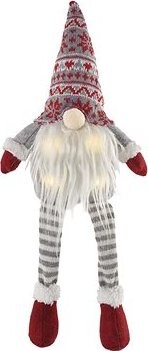 EMOS LED vianočný škriatok sediaci, 27 cm, 3× AA, vnútorný, teplá biela