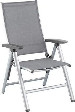Kettler Cirrus Polohovací hliníkové křeslo stříbrné/šedé