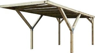 Weka Dřevěný přístřešek na auto Y 612 (3 × 6 m)