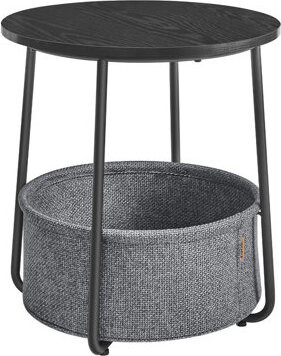 Vasagle Odkládací stolek kulatý 45 × 50 cm, černý