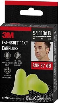 3M Špunty do uší E-A-Rsoft FX, SNR 37 dB, žluté, 5 párů