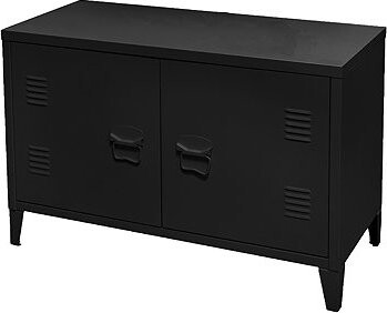 DOCHTMANN Kovová komoda, čierna, 100 × 40 × 53 cm, industriálna