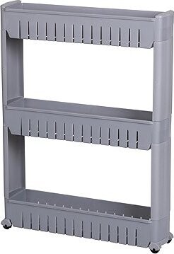 DOCHTMANN Regál do kúpeľne – úzky, sivý, plast, 54 × 72 × 12 cm