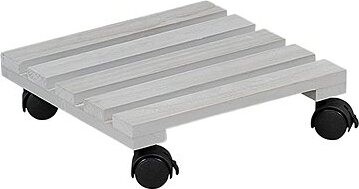 KESPER Podstavec pojízdný pod květináč, dřevo topol, 30 × 30 × 8 cm