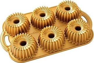 NORDIC WARE Forma na šesť malých báboviek BRILLANCE zlatá