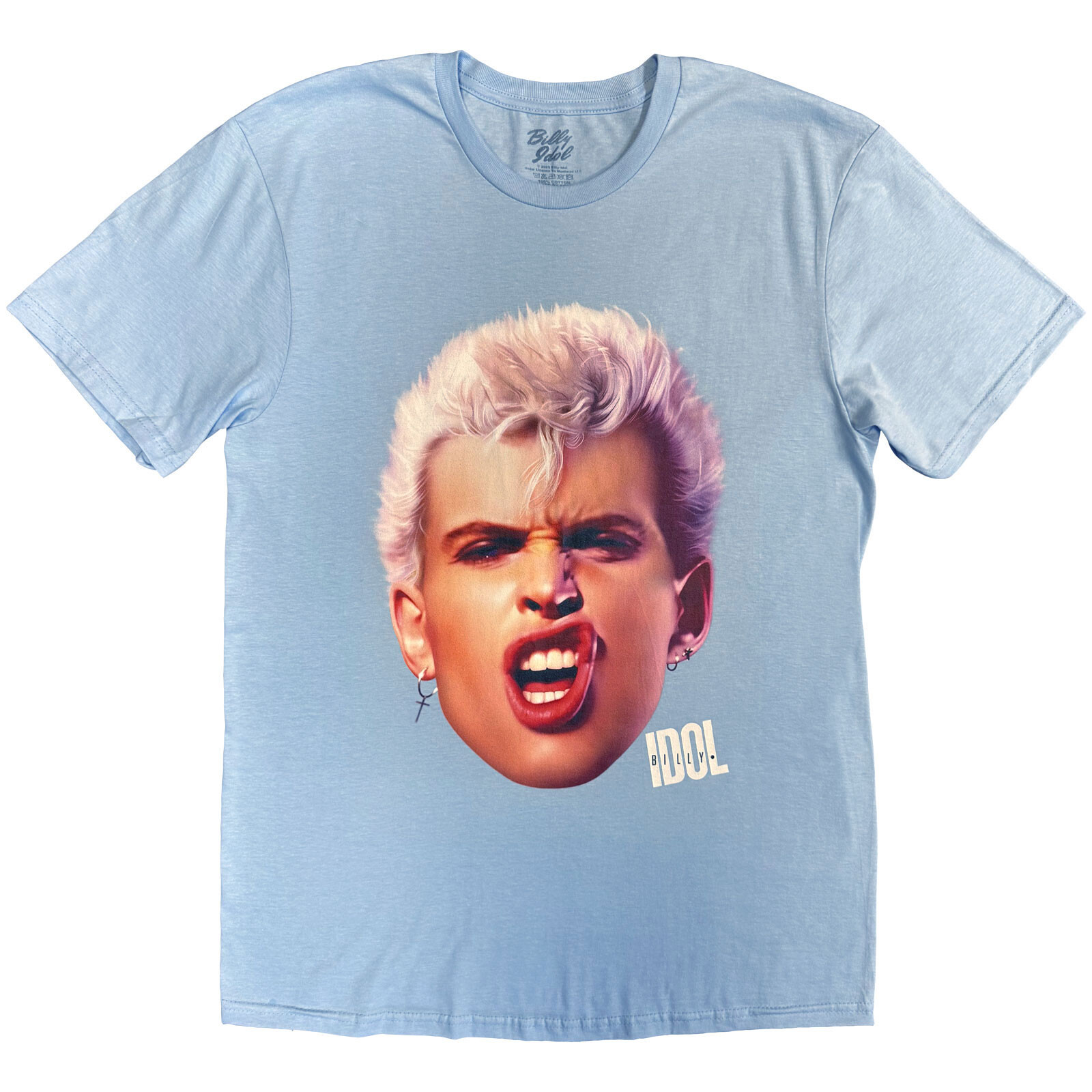 Billy Idol tričko Lip Curl Modrá S