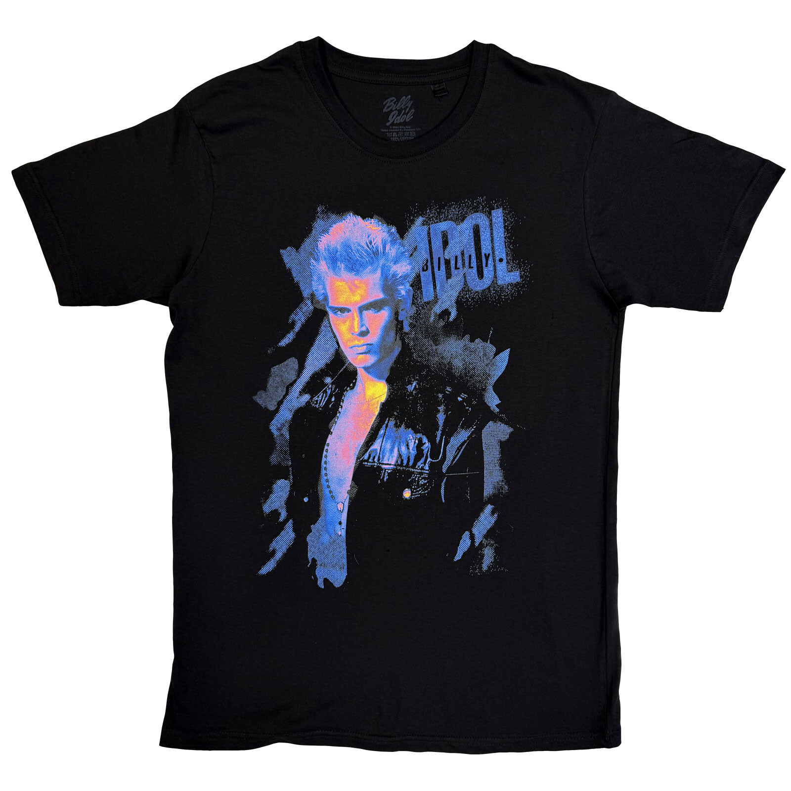 Billy Idol tričko Blue Profile Čierna S