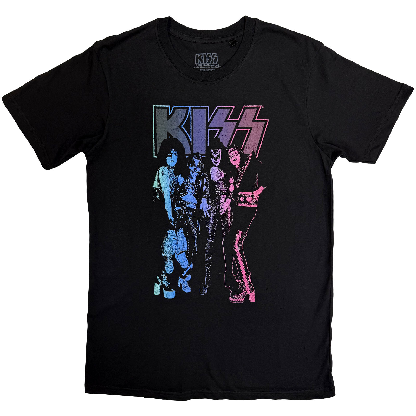 Kiss tričko Purple Band Čierna S