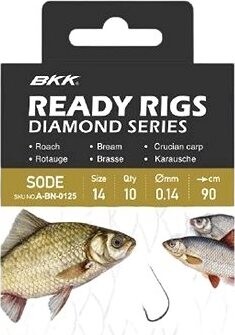 BKK Ready Rig Diamond Sode RD Veľkosť 8 0,16 mm 70 cm 10 ks