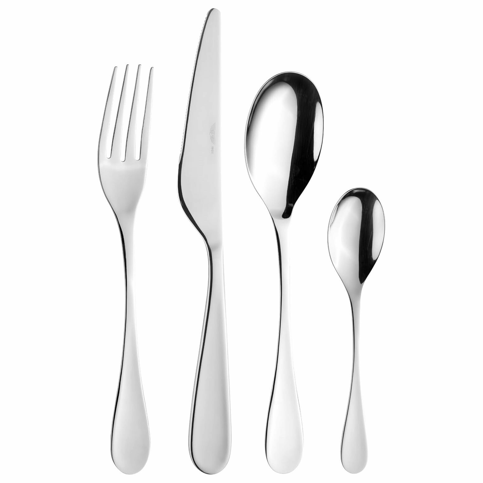 Sada príborov DROP, sada 24 ks, strieborná, eko box, Pintinox