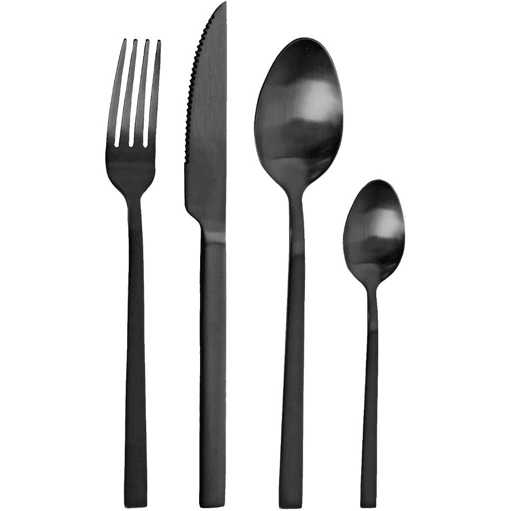 Sada príborov DUKE CARBON, sada 24 ks, čierna, Pintinox
