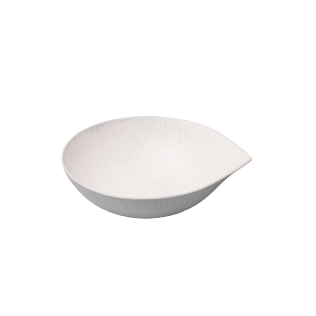 Jedálenská misa SNOW LEAF 24 cm, 900 ml, biela, keramika, MIJ