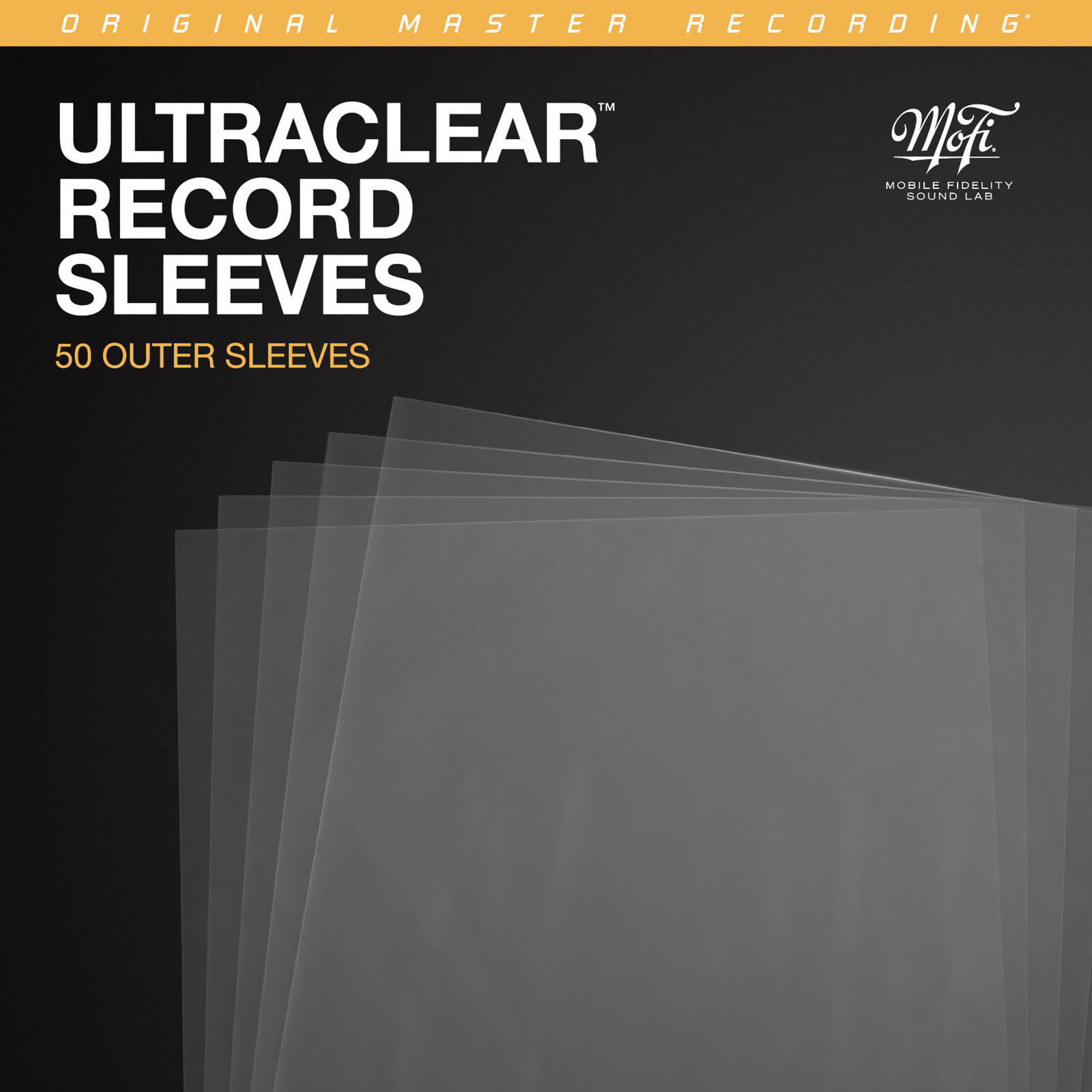 Mobile Fidelity Sound Lab Mofi UltraClear Record Outer Sleeves Pack (50 x Plastic Outer Sleeves for LP)