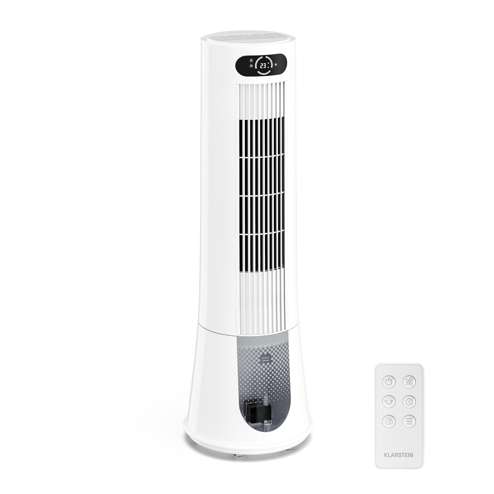 Klarstein Frost ochladzovač vzduchu s vodným chladením | 200 m³/h | 7 l | 20 m² | 2 chladiace balíky | 4 režimy | 45 W