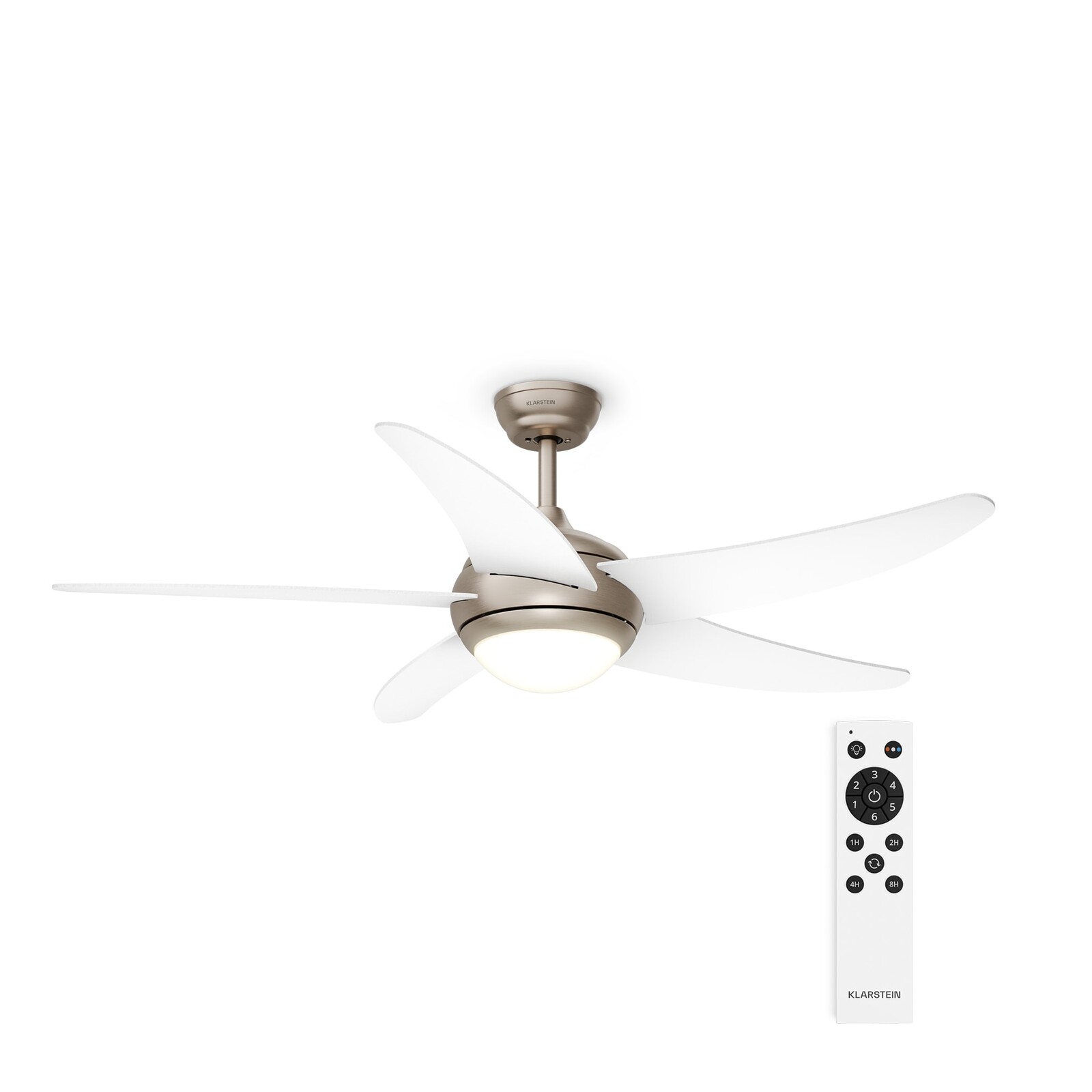 Klarstein Bolero stropný ventilátor s osvetlením | 132 cm | 35 W | Tichý chod | Drevo