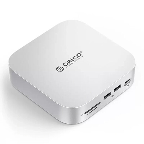 Orico MiniLink 9in1 USB-C HUB adaptér / dokovacia stanica s HDD/SSD, strieborná