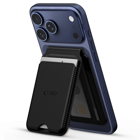 Tech-Protect MagWallet Stand MagSafe obal na kartu na mobil, carbon