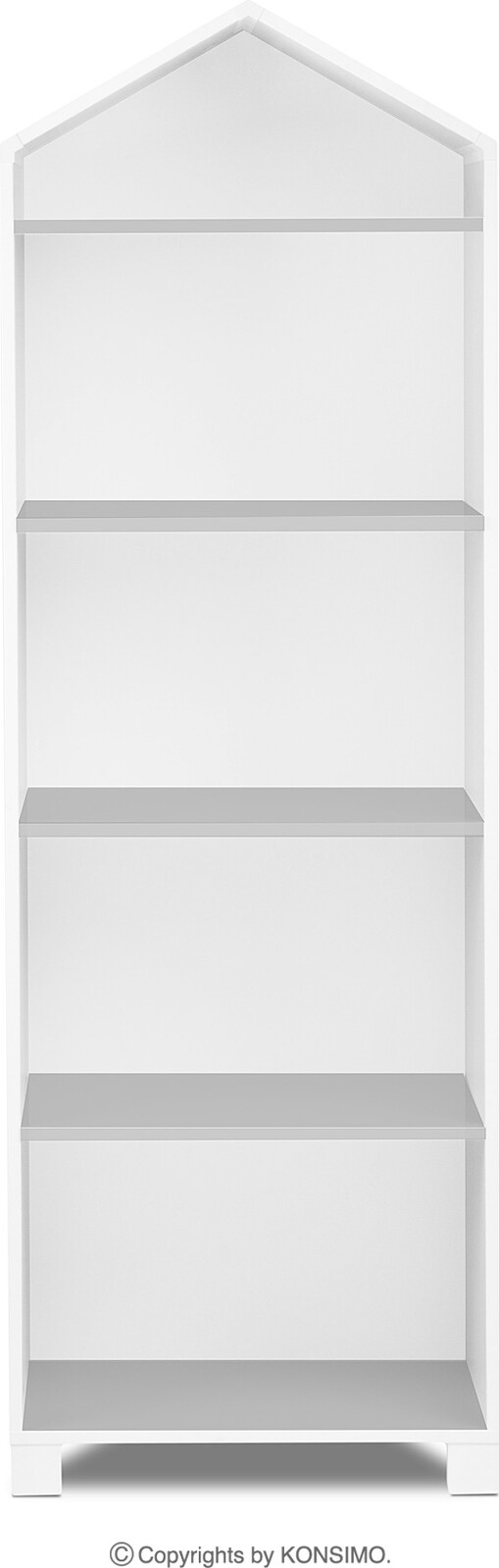 Detský regál MIRUM šedý/biely