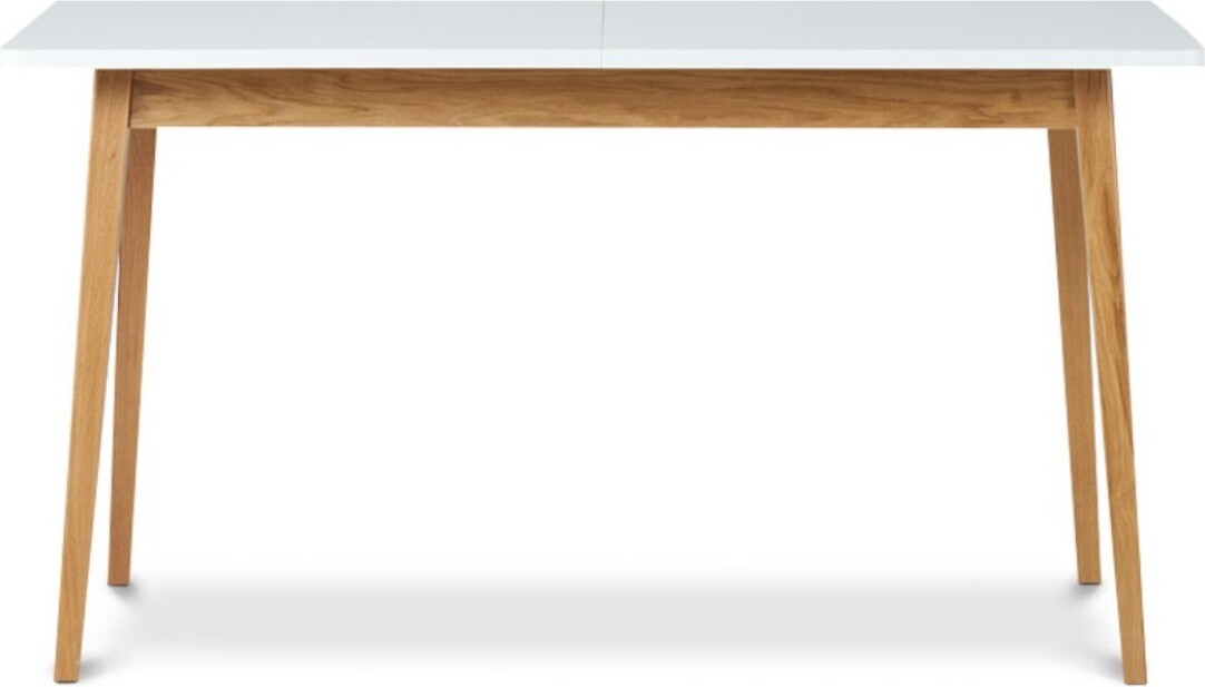 Jídelní rozkládací stůl FRISK I 160/200 cm bílý/dub přírodní