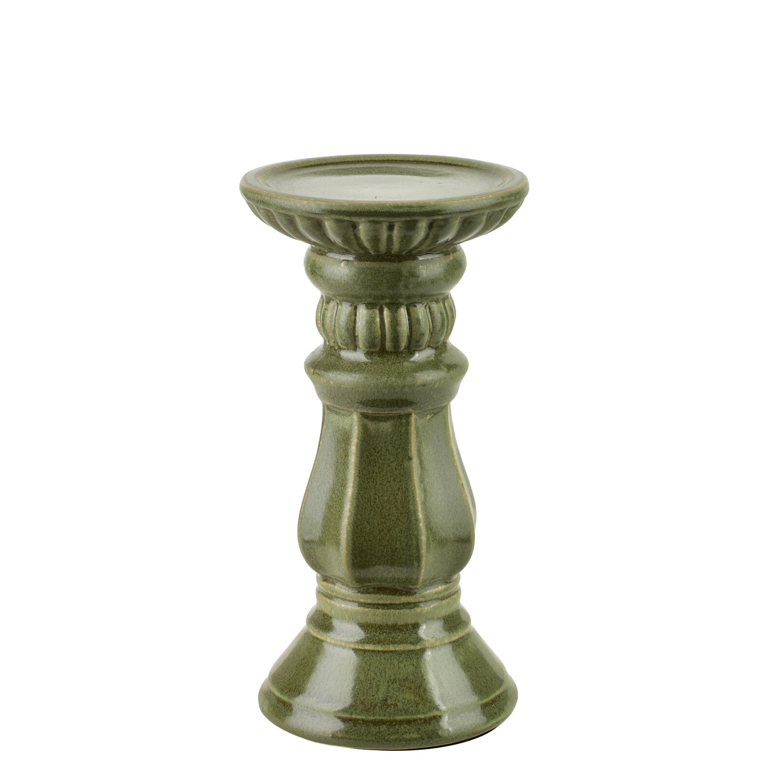 Keramický svícen Yarine 20,5 cm zelený