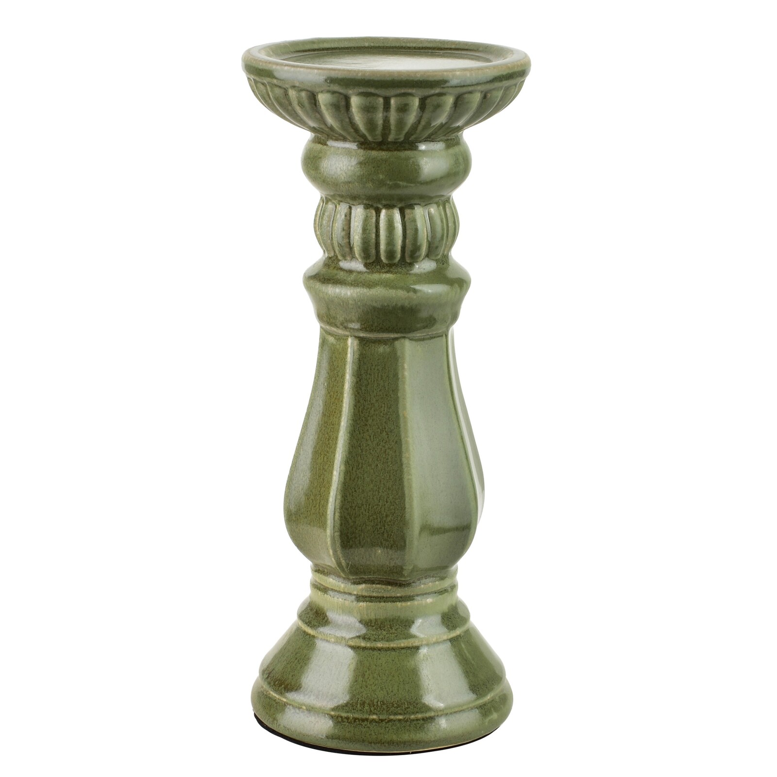 Keramický svícen Yarine 25,5 cm zelený